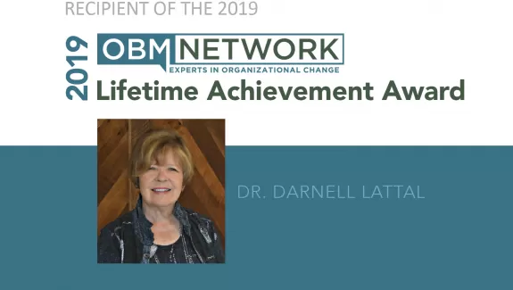 2019 Life time achievement award Dr. Darnell Lattal