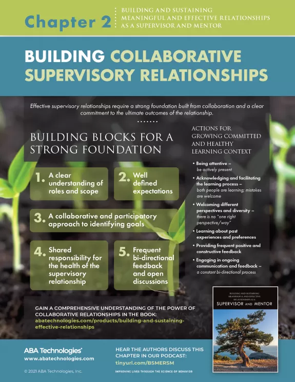 Building and Sustaining Relationships Supervisor Mentor_ch2 infographic