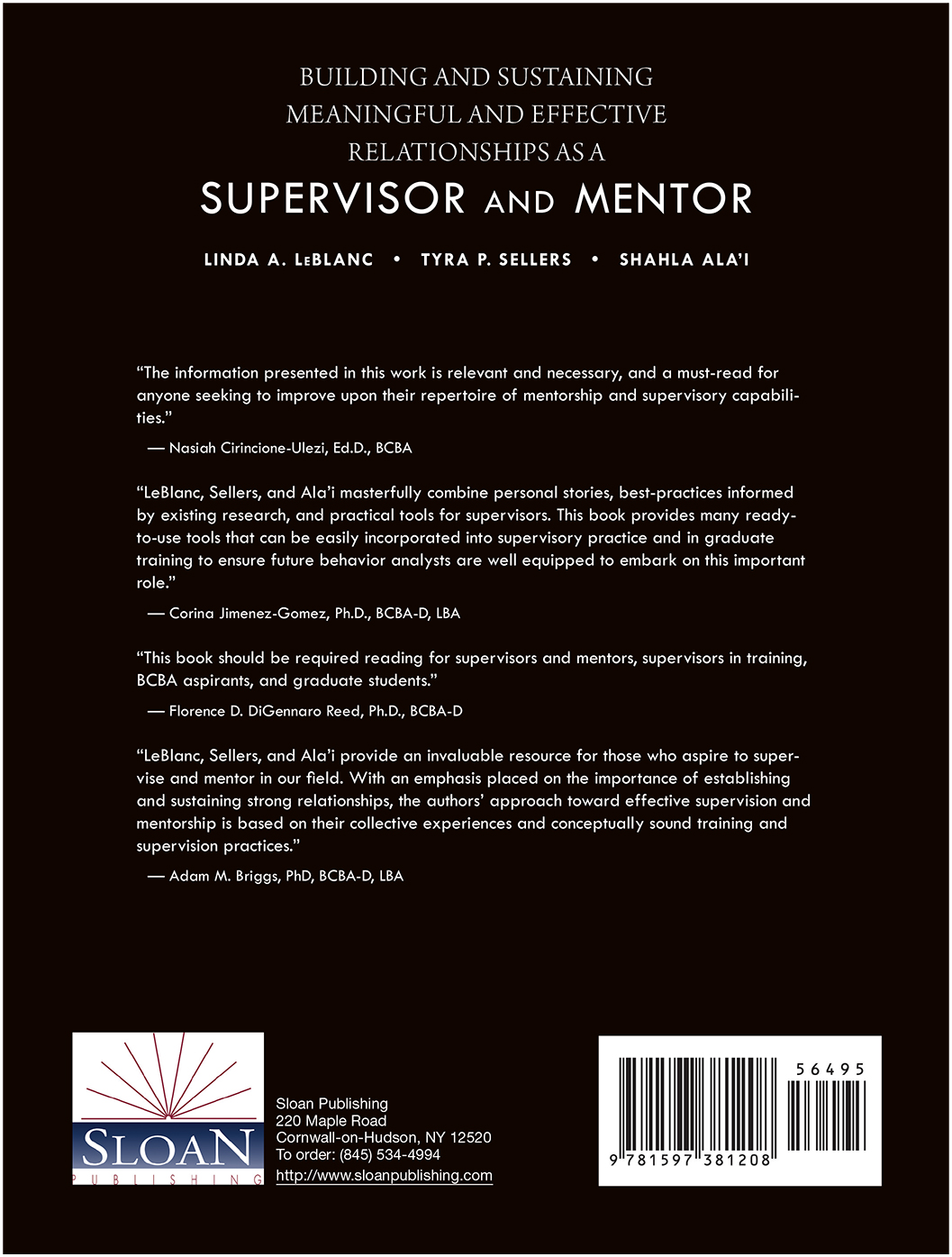 Supervisor and mentor book back cover