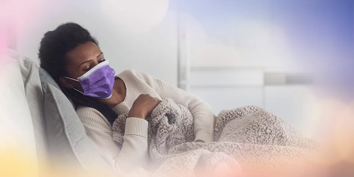 Woman sleeping with a mask on