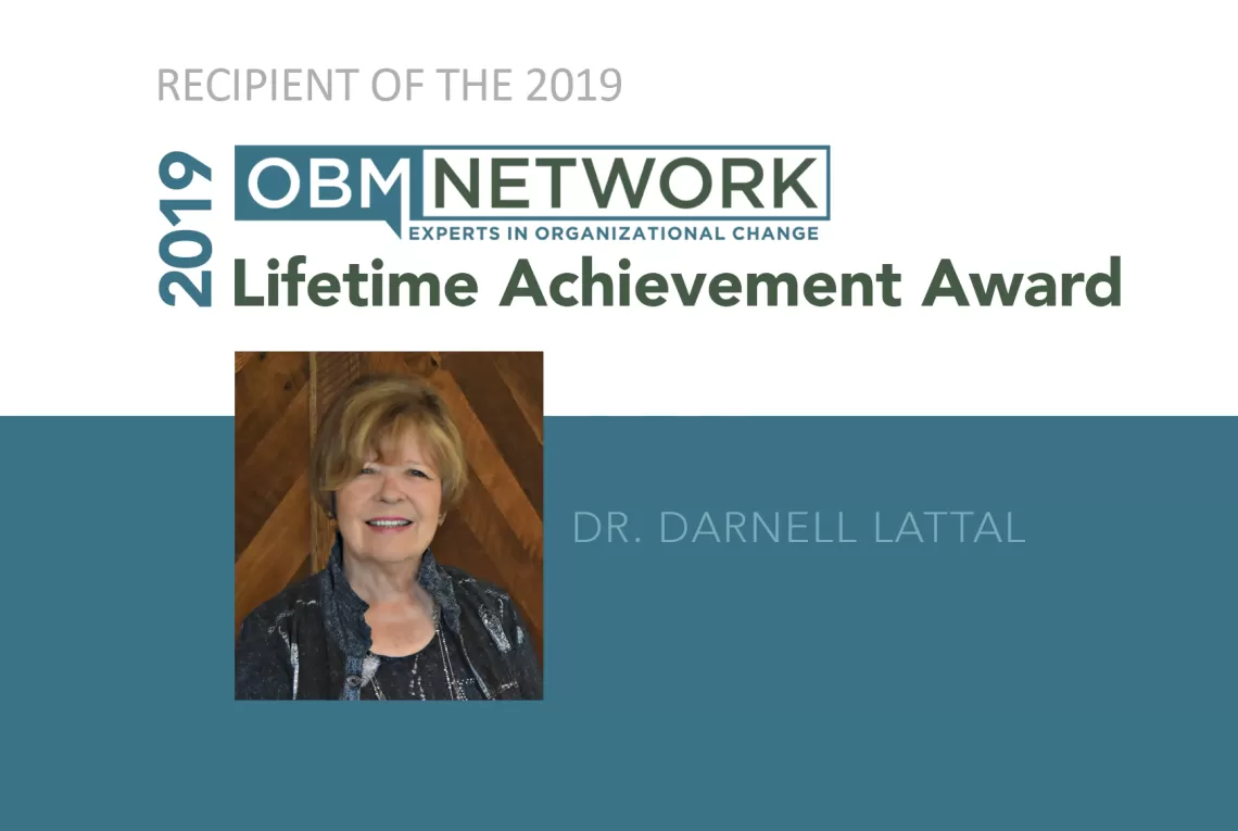2019 Life time achievement award Dr. Darnell Lattal