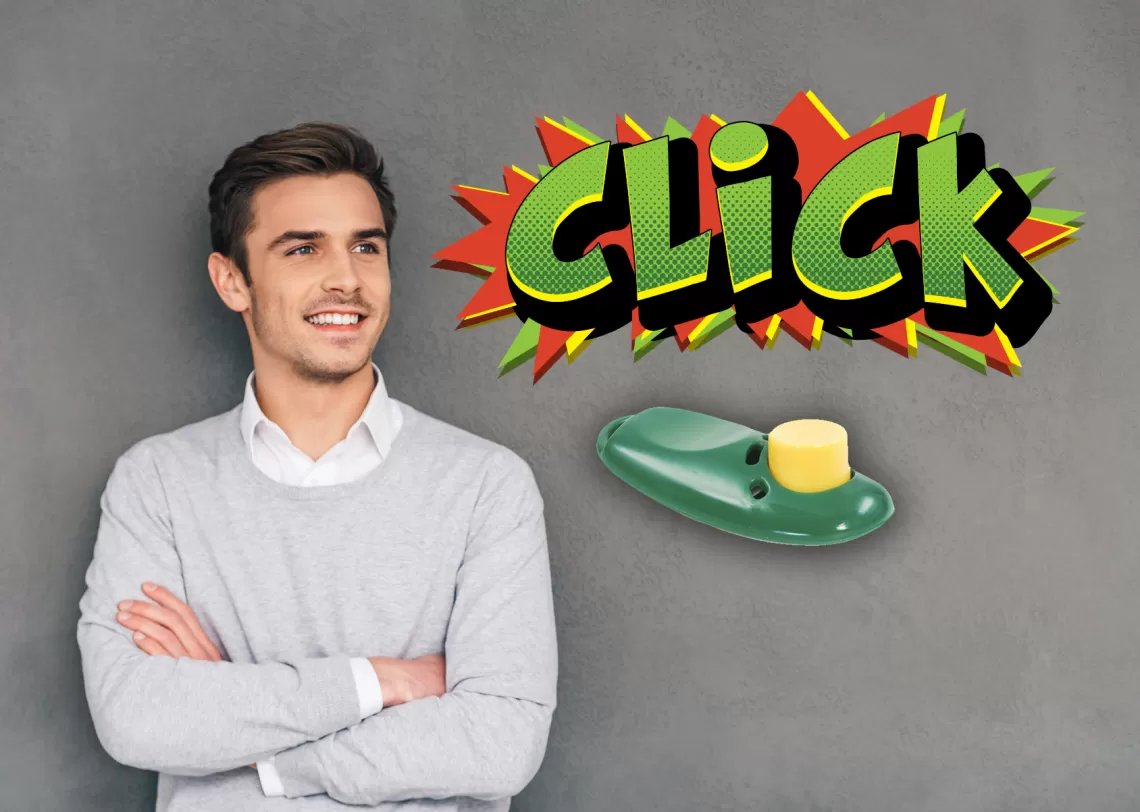 Employee with Clicker