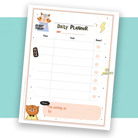 Daily Planner for kids 