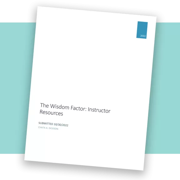 The Wisdom Factor Teacher Resources.