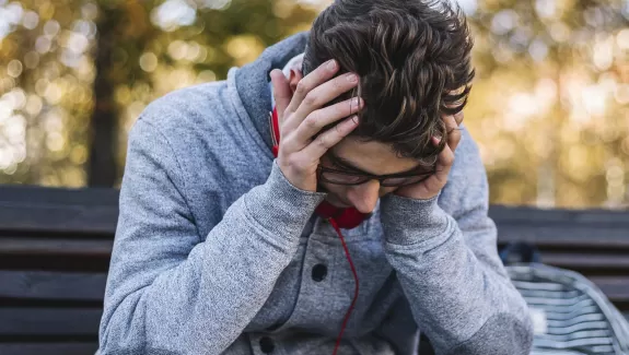 Psychotrophic Medication ADD ADHD boy on bench