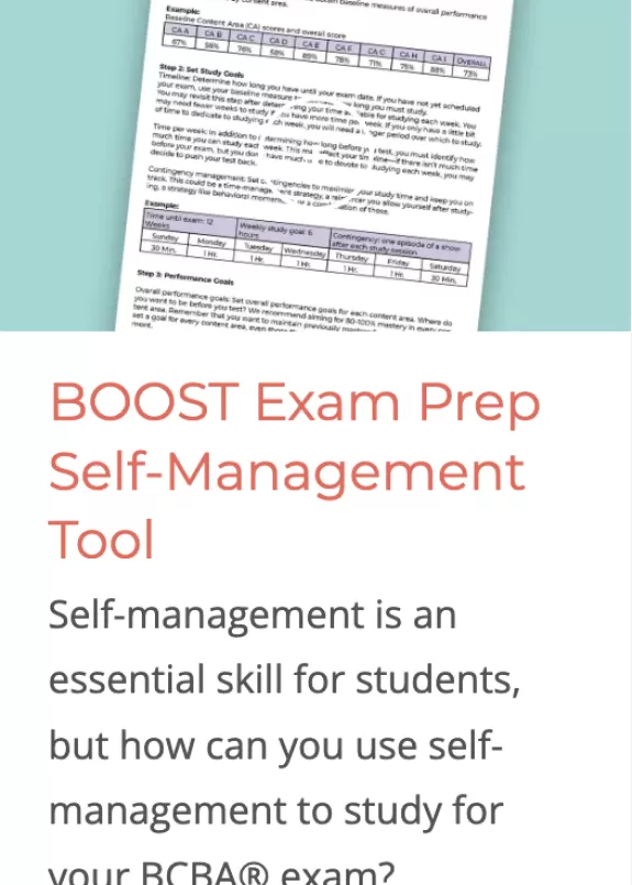 January blog supplement Exam Prep Self Management