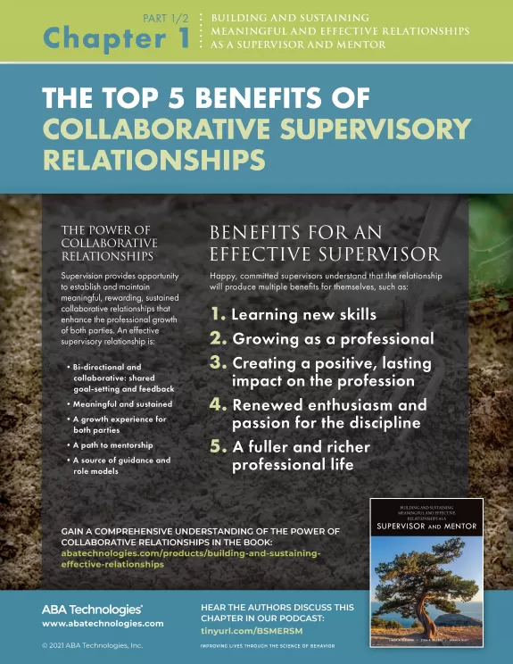 Building and Sustaining Relationships Supervisor Mentor Infographic Chapter 1 part 1