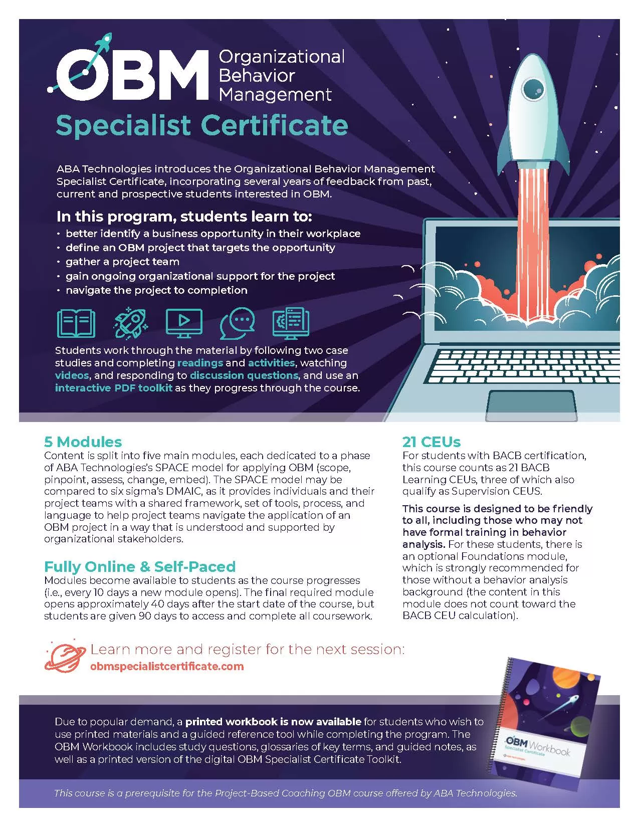 OBM Certificate flyer