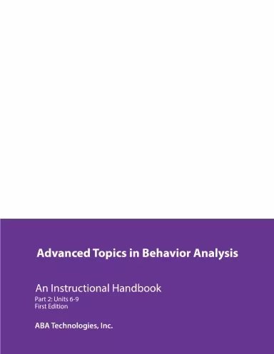 BEHP5018/BEH5018 Advanced Topics in Behavior Analysis Part 2 Cover