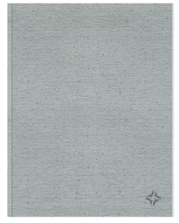 Planner Paperback Grey Canvas Front Image