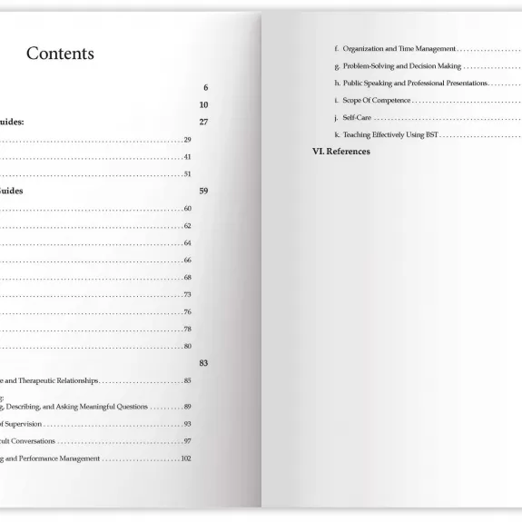 Consulting Supervisor's Workbook PB Contents Page Image