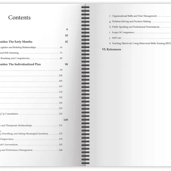 New Supervisor Workbook Contents Page Image