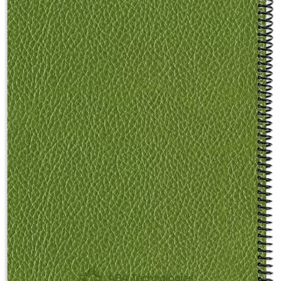 Planner Green Leather Back Image