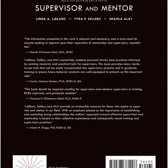 Building and Sustaining Meaningful and Effective Relationships as a Supervisor and Mentor back cover