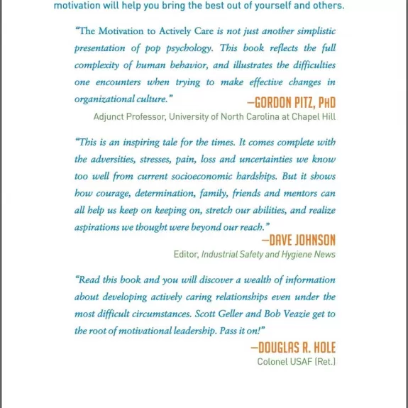 The Motivation to Actively Care back cover