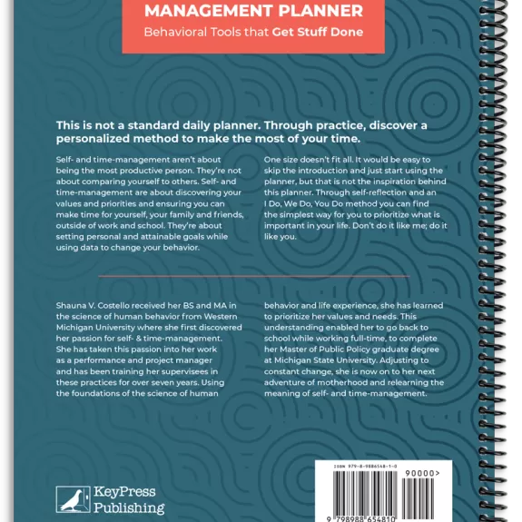 Self- & Time-Management Planner Back Coilbound