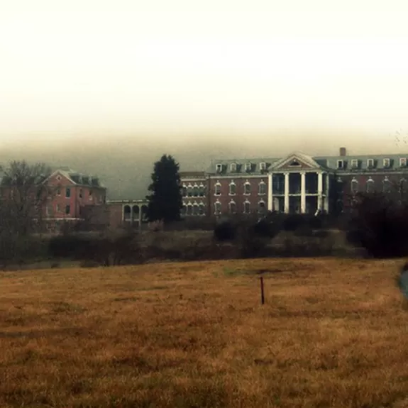 DeJarnette Sanitarium in the Fog, Virginia