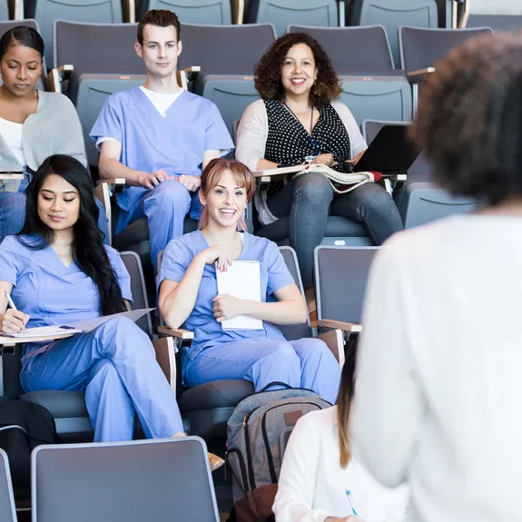 Medical students in class