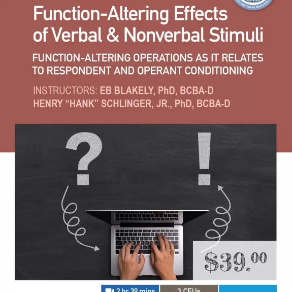 Function-Altering Effects of Verbal and Nonverbal Stimuli